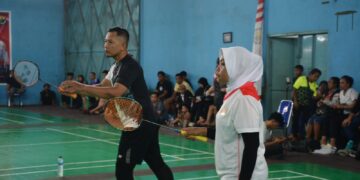 Semarak Hari Ketujuh Pertandingan Bulutangkis HUT Bhayangkara ke-79 di GOR Wiguna