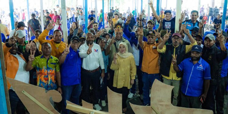 Koalisi Papua Cerah Waropen Targetkan Mari-Yo Menang 70 – 80 Persen di PSU