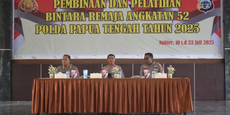 Wakapolda Papua Tengah Buka Pembinaan dan Pelatihan Bintara Remaja Angkatan 52 di Nabire