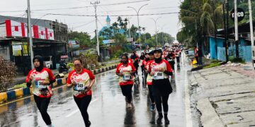 Fun Run Meriahkan Hari Jadi Provinsi Papua Tengah ke-3, Ratusan Peserta Tetap Semangat Meski Hujan