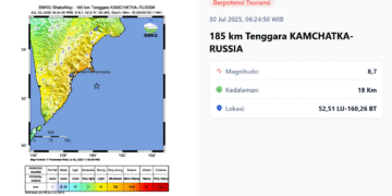 Potensi Tsunami di Papua dan Timur Indonesia Pasca Gempa M8.7 di Kamchatka