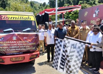 Logistik PSU Resmi Dilepas, Pj. Gubernur Agus Fatoni Berharap Distribusi Berjalan Dengan Baik