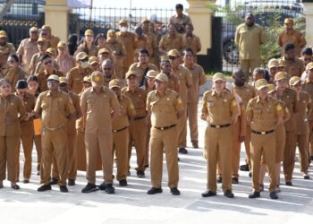 Apel Gabungan Pemprov Papua: ASN Diminta Sukseskan PSU dan Kobarkan Semangat Nasionalisme