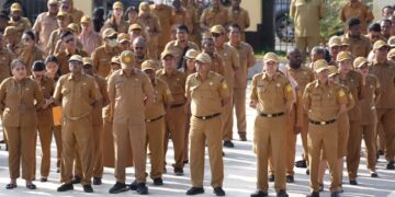 Apel Gabungan Pemprov Papua: ASN Diminta Sukseskan PSU dan Kobarkan Semangat Nasionalisme