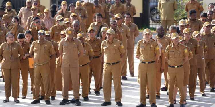 Apel Gabungan Pemprov Papua: ASN Diminta Sukseskan PSU dan Kobarkan Semangat Nasionalisme