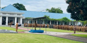 Apel Gabungan dan Penyerahan SK CPNS Formasi Tahun 2024 di Kabupaten Nabire