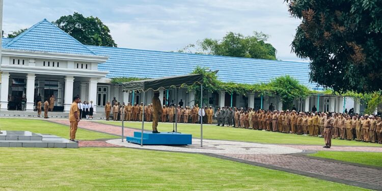 Apel Gabungan dan Penyerahan SK CPNS Formasi Tahun 2024 di Kabupaten Nabire