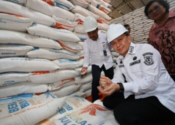 Pj Gubernur Agus Fatoni Sidak Bulog, Gudang Beras dan Pasar, Pastikan Stok dan Harga Beras di Papua Stabil