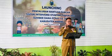 Puskesmas Sanoba Gelar Launching Penyaluran Bantuan Pangan untuk Intervensi Stunting Tahun 2025