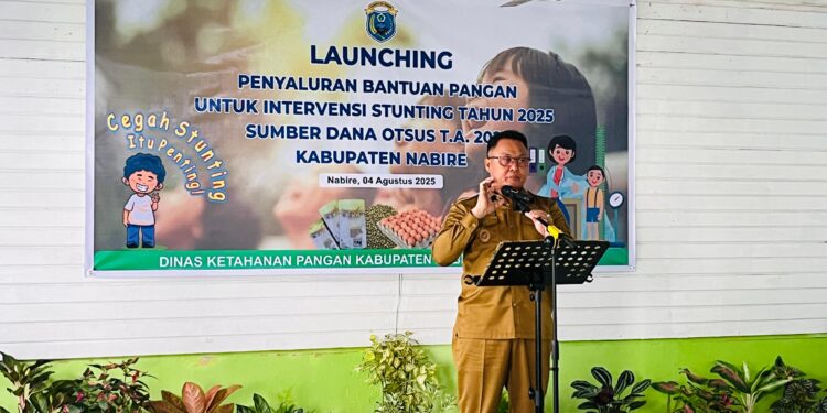 Puskesmas Sanoba Gelar Launching Penyaluran Bantuan Pangan untuk Intervensi Stunting Tahun 2025