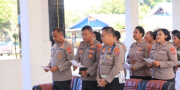 Binrohtal Polda Papua Tengah Berlangsung Khidmat