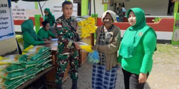 Meriahkan HUT TNI ke-80, Kodim 1713/Lanny Jaya Gelar Gerakan Pangan Murah Bersama BULOG