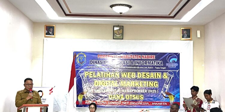 Wakil Bupati Nabire Resmikan Pelatihan Web Desain dan Digital Marketing 2025 Angkatan II