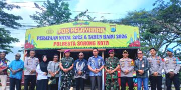 Forkopimda Kota Sorong Tinjau Lima Pos Pengamanan Natal dan Tahun Baru