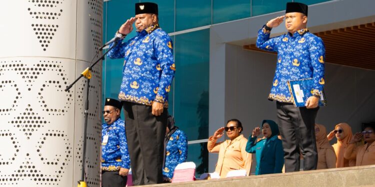 HUT Korpri ke -54, Gubernur Papua Minta Korpri Berikan Pelayanan yang Tulus, Profesional dan Berintegritas